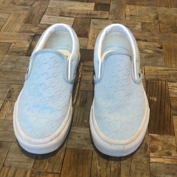 Vans Classic Slip On Embossed Blue Houndstooth - Picture 2 of 10